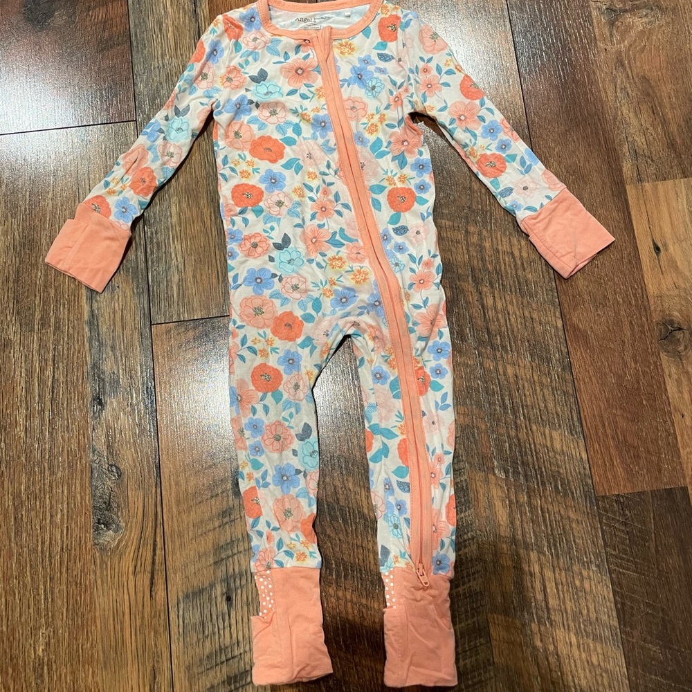 Angel Dear grow with me flip footie 6-12 months